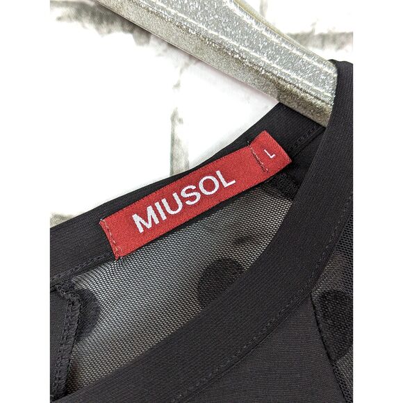 MIUSOL Whimsigoth Gothic Witchycore Mesh Sheer Maxi Dress Jersey Knit Large - Picture 6 of 7